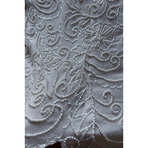 Vintage Draper’s & Damon’s Beaded Sparkly Women’s Top Sz 20 Pink Cream - Picture 12 of 14